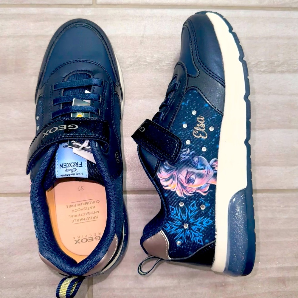 Geox Kids' Blue Frozen Shoes Sz 35